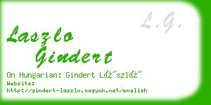 laszlo gindert business card